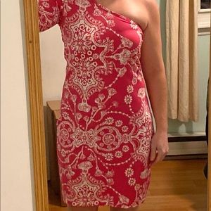 Pink One Shoulder Dress